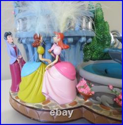 CINDERELLA Rotating Musical Snow Globe with Fountain Authentic Disney READ