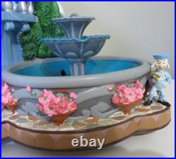 CINDERELLA Rotating Musical Snow Globe with Fountain Authentic Disney READ