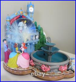 CINDERELLA Rotating Musical Snow Globe with Fountain Authentic Disney READ