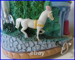 CINDERELLA Rotating Musical Snow Globe with Fountain Authentic Disney READ