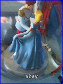CINDERELLA Rotating Musical Snow Globe with Fountain Authentic Disney READ