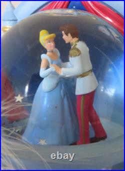 CINDERELLA Rotating Musical Snow Globe with Fountain Authentic Disney READ