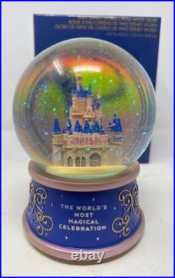 Cinderella Castle Music Box Snow Globe Walt Disney World 50th Anniversary LTD