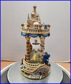 DEFECTIVE Disney Beauty And The Beast Hourglass Snow Globe Perfect Condi G3D