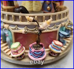 DEFECTIVE Disney Beauty And The Beast Hourglass Snow Globe Perfect Condi G3D