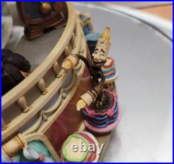 DEFECTIVE Disney Beauty And The Beast Hourglass Snow Globe Perfect Condi G3D