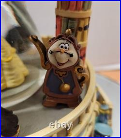 DEFECTIVE Disney Beauty And The Beast Hourglass Snow Globe Perfect Condi G3D DEFECTIVE Disney Beauty And The Beast Hourglass Snow Globe Perfect Condi G3D