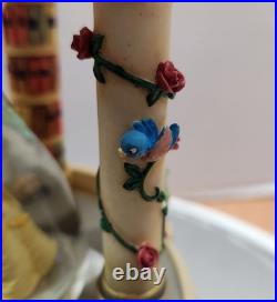 DEFECTIVE Disney Beauty And The Beast Hourglass Snow Globe Perfect Condi G3D