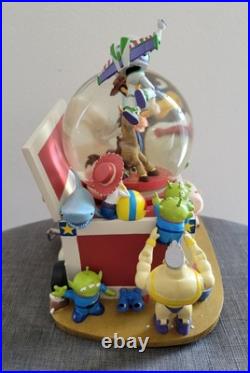 DEFECTIVE Disney Store Toy Story Andys Chest Box Musical Snowglobe Rare G3D