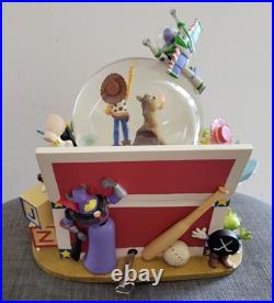 DEFECTIVE Disney Store Toy Story Andys Chest Box Musical Snowglobe Rare G3D