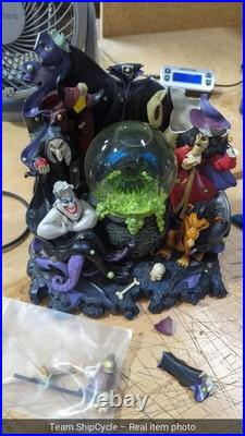 DEFECTIVE Disney The Art Of Disney Villians Lighted Snow Globe And Music G3D