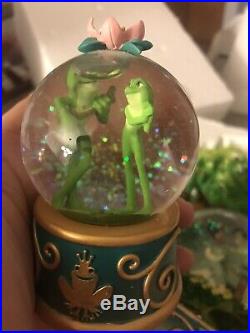 DISNEYS PRINCESS & THE FROG TIANA SNOW GLOBE RARE Mini included