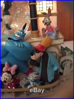 DISNEY 75th ANNV. MICKEY STEAMBOAT WILLIE SNOWGLOBE WITH BRER RABBIT BRER BEAR