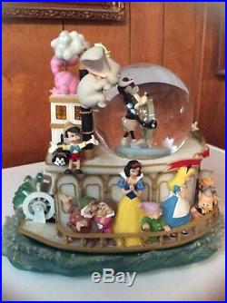 DISNEY 75th ANNV. MICKEY STEAMBOAT WILLIE SNOWGLOBE WITH BRER RABBIT BRER BEAR