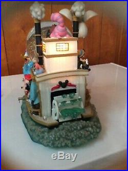 DISNEY 75th ANNV. MICKEY STEAMBOAT WILLIE SNOWGLOBE WITH BRER RABBIT BRER BEAR