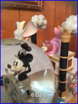 DISNEY 75th ANNV. MICKEY STEAMBOAT WILLIE SNOWGLOBE WITH BRER RABBIT BRER BEAR