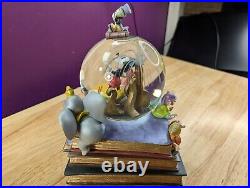 DISNEY 75th Years Of Love & Laughter Snow Globe Jiminy Mickey Ariel Dumbo Grumpy