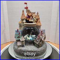 DISNEY BEAUTY and THE BEAST MUSICAL VILLAGE CASTLE SNOW GLOBE New in Box withTag