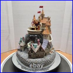 DISNEY BEAUTY and THE BEAST MUSICAL VILLAGE CASTLE SNOW GLOBE New in Box withTag