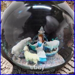 DISNEY BEAUTY and THE BEAST MUSICAL VILLAGE CASTLE SNOW GLOBE New in Box withTag