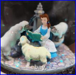 DISNEY BEAUTY and THE BEAST MUSICAL VILLAGE CASTLE SNOW GLOBE New in Box withTag