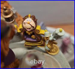 DISNEY BEAUTY and THE BEAST MUSICAL VILLAGE CASTLE SNOW GLOBE New in Box withTag