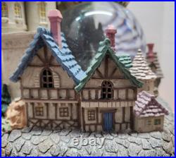DISNEY BEAUTY and THE BEAST MUSICAL VILLAGE CASTLE SNOW GLOBE New in Box withTag