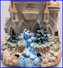 DISNEY BEAUTY and THE BEAST MUSICAL VILLAGE CASTLE SNOW GLOBE New in Box withTag