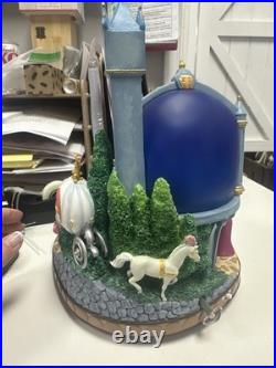 DISNEY CINDERELLA Musical Snow Globe with REAL water Fountain