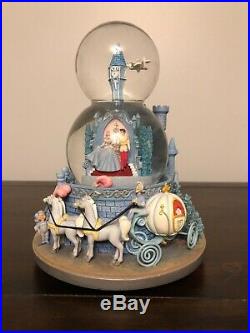 DISNEY Cinderella Wedding Castle Two-Tiered Snow Globe