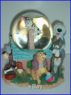 DISNEY'S DOGS Musical Snow Globe in Original Box