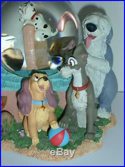 DISNEY'S DOGS Musical Snow Globe in Original Box