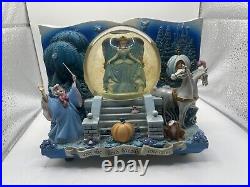 Damaged! DISNEY'S CINDERELLA Double-sided Snow Globe Music Box Look At Photos