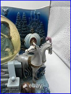 Damaged! DISNEY'S CINDERELLA Double-sided Snow Globe Music Box Look At Photos