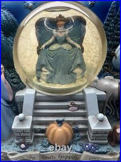 Damaged! DISNEY'S CINDERELLA Double-sided Snow Globe Music Box Look At Photos