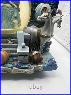 Damaged! DISNEY'S CINDERELLA Double-sided Snow Globe Music Box Look At Photos