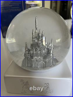 Disney 100th Anniversary Cinderella Castle Platinum Snow Globe 2023 Disney 100th Anniversary Cinderella Castle Platinum Snow Globe 2023