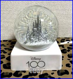 Disney 100th Anniversary Snow Globe Castle Platinum Celebration Collection