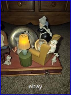 Disney 101 Dalmatians Family Time Musical Lights Snow Globe Tested Works Great