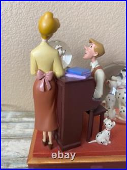 Disney 101 Dalmatians Family Time Musical Snow Globe Plays Cruella De Vil