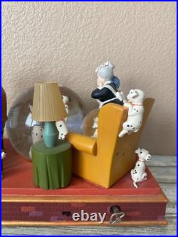 Disney 101 Dalmatians Family Time Musical Snow Globe Plays Cruella De Vil