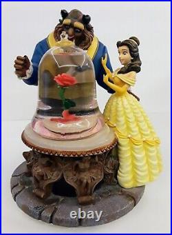 Disney 1991 Beauty & The Beast 10 inch tall Musical Snow Globe withOriginal Box