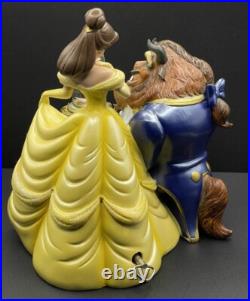 Disney 1991 Beauty and The Beast Belle And The Pink Rose Snow Globe Music Box