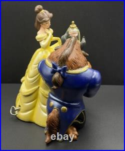 Disney 1991 Beauty and The Beast Belle And The Pink Rose Snow Globe Music Box