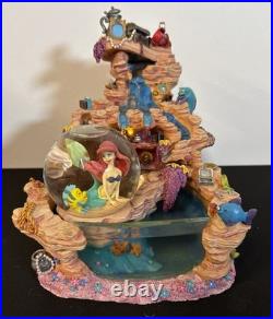 Disney 21364 The Little Mermaid Water Fountain Snow Globe Ariel Sebastian Works
