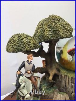 Disney 26755 Sleeping Beauty And Prince Wood Base Snow Globe Once Upon A Dream