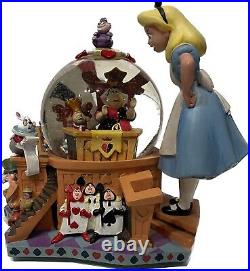 Disney 50th Anniversary Alice in Wonderland Alice's Trial Musical Snow Globe Box