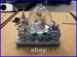 Disney 50th Anniversary Musical Snow Globe Carriage Cinderella and Prince NEW