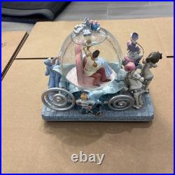 Disney 50th Anniversary Musical Snow Globe Carriage Cinderella and Prince NEW
