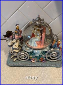 Disney 50th Anniversary Musical Snow Globe Carriage with Cinderella and Prince